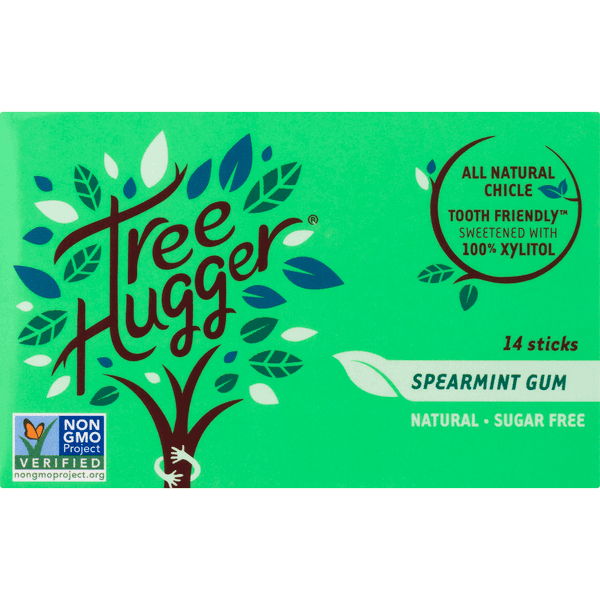 Tree Hugger Gum Sticks Spearmint Natural Sugar Free