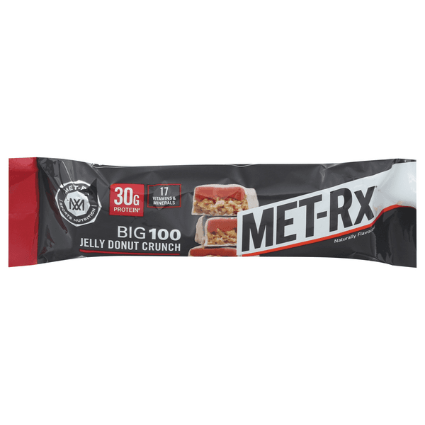 Met-Rx Big 100 Meal Replacement Bar Jelly Donut Crunch