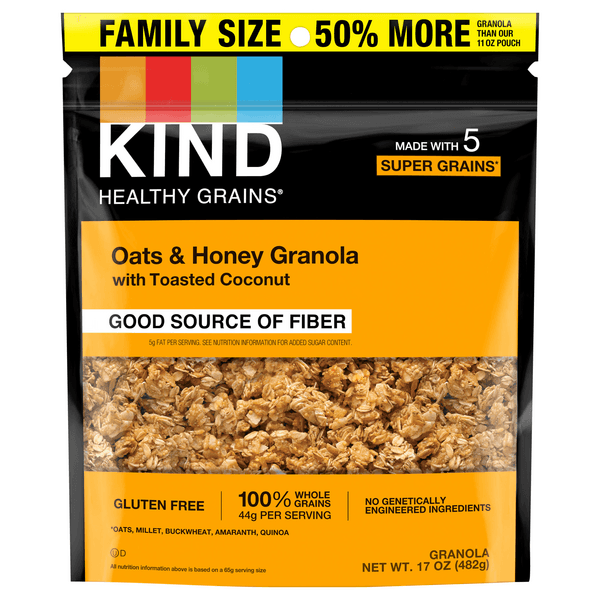Kind Snacks Healthy Grain Oats Honey Clu