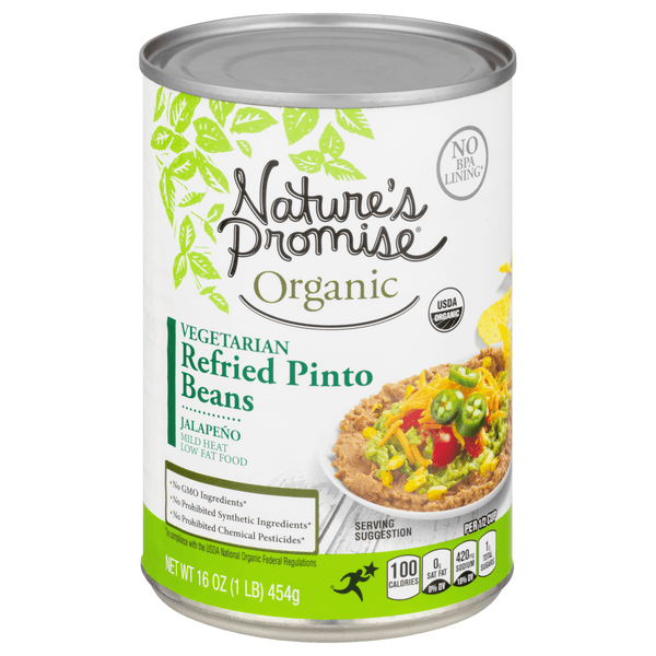 Nature'S Promise Refried Pinto Beans Jalapeno Vegetarian Organic