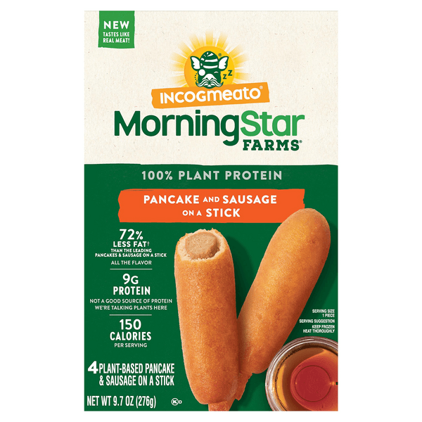 Incogmeato Morningstar  Farms Pancake & Sausage On A Stick, Plant-Based