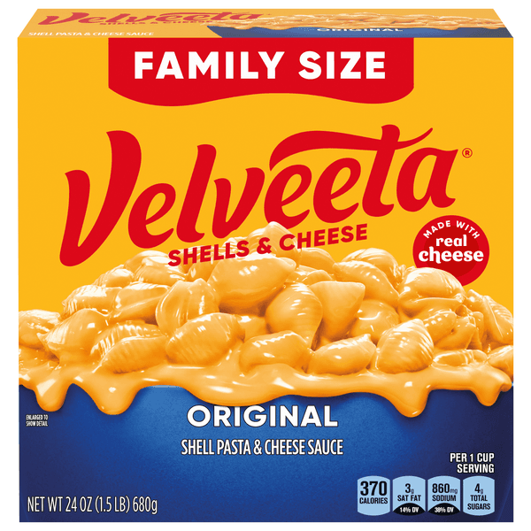 Velveeta Shells & Cheese Original Shell Pasta & Cheese Sauce Box