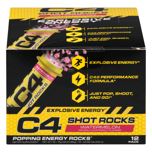Cellucor C4 Shot Rocks Popping Energy Rocks Watermelon