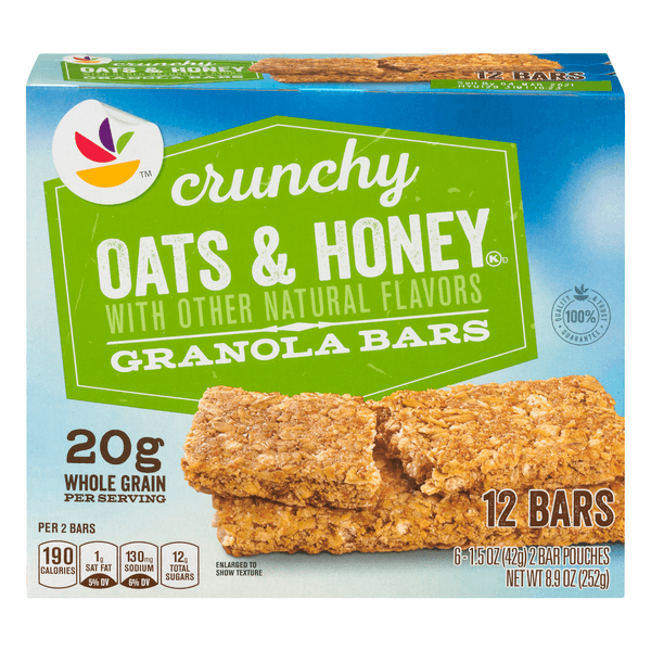 Stop & Shop Crunchy Granola Bars Oats & Honey 100% Natural