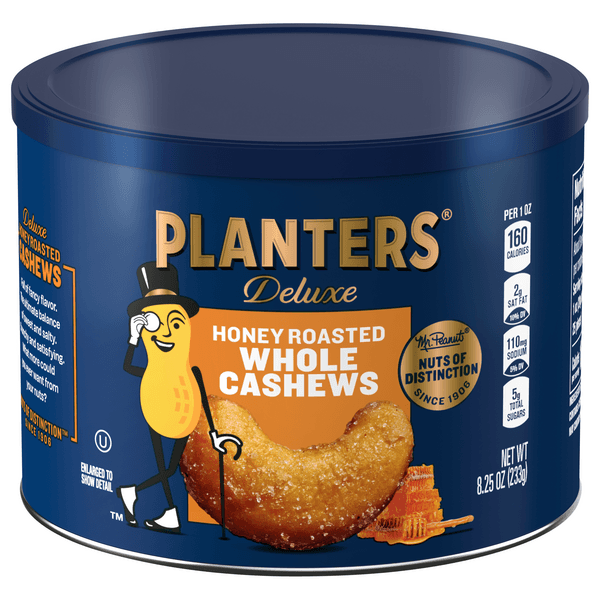 Planters Deluxe Whole Cashews Honey Roasted