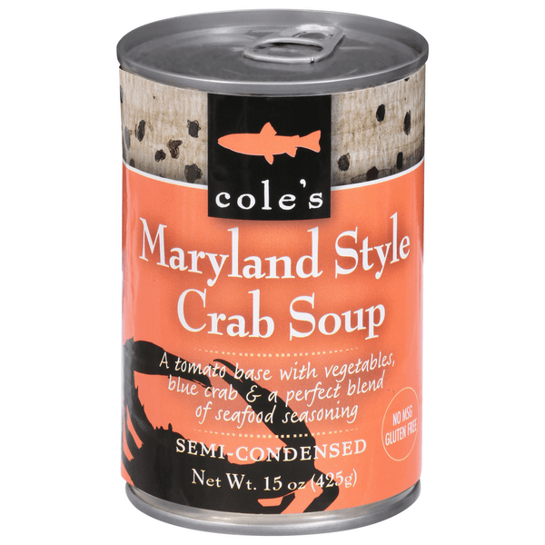 Cole'S Maryland Style Crab Semi-Condensed Soup