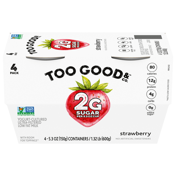 Two Good Strawberry Greek Lowfat Yogurt
