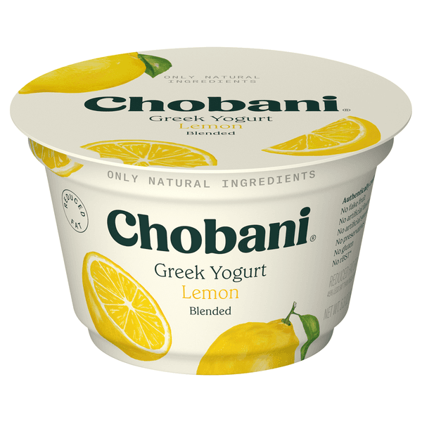 Chobani Reduced Fat Greek Yogurt Lemon Blended