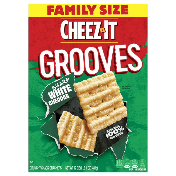 Is it Mushroom Free? Cheez-it Grooves Cheese Crackers Crunchy Snack Sharp White Cheddar