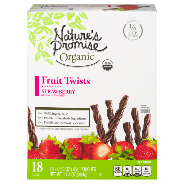 Nature'S Promise Organic Fruit Twists Strawberry