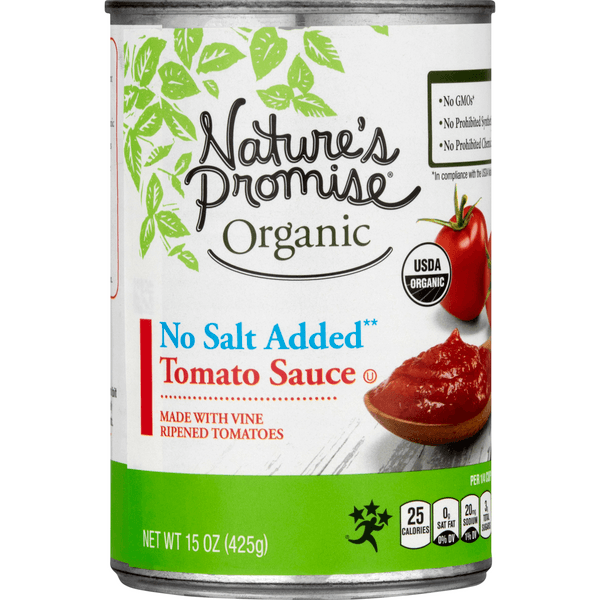 Nature'S Promise Organic Tomato Sauce No Salt Added