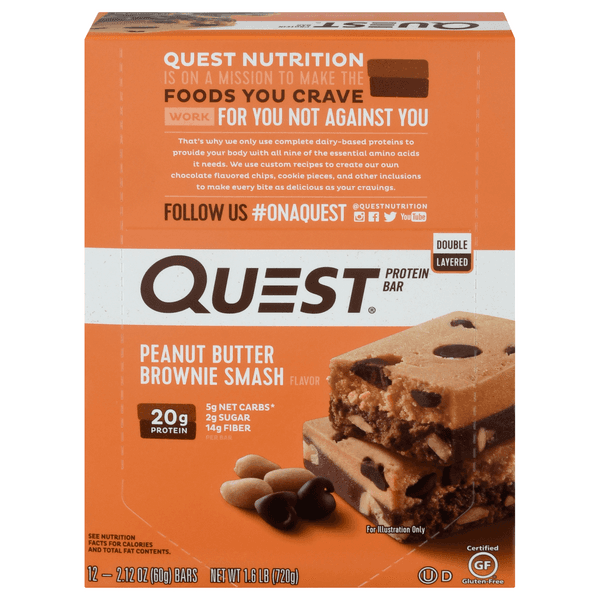 Quest Protein Bar Peanut Butter Brownie Smash