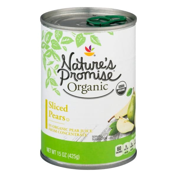 Nature'S Promise Organic Pears Sliced In Organic Pear Juice
