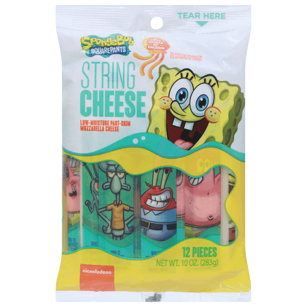 Nickelodeon Spongebob Squarepants String Cheese Mozzarella