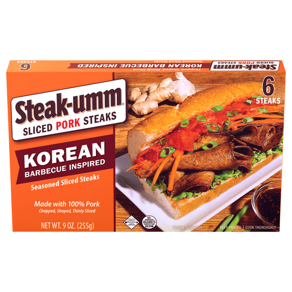 Steak-Umm Korean Barbecue Inspired Seasoned Sliced Steaks