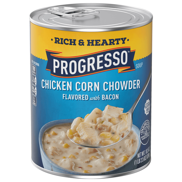 Progresso Rich & Hearty Soup Chicken Corn Chowder Flavored With Bacon