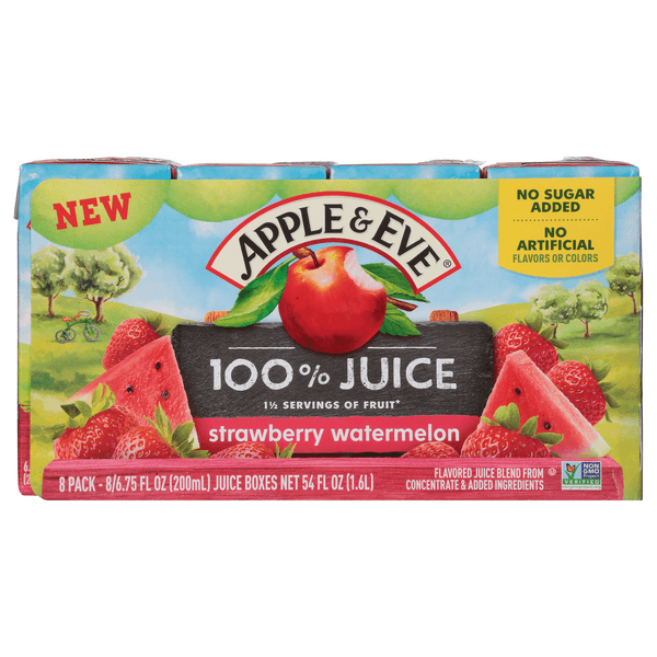 Apple & Eve 100% Juice Boxes Strawberry Watermelon