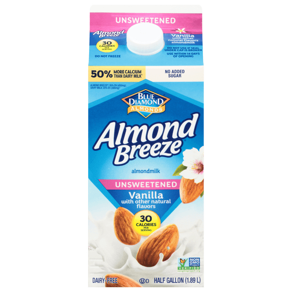 Is it Oats Free? Blue Diamond Almonds Almond Breeze Unsweetened Vanilla Almondmilk