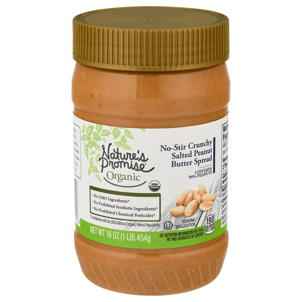 Nature'S Promise Organic Peanut Butter Crunchy No-Stir