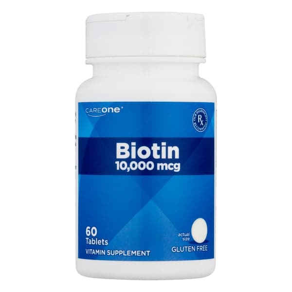Careone Biotin 10000Mcg Dietary Supplement Tablets Gluten Free