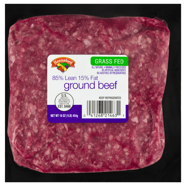 Hannaford Grass-Fed Ground Beef 85/