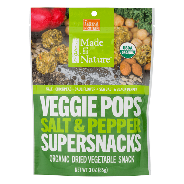 Made In Nature Veggie Pops Supersnacks Salt & Pepper Organic