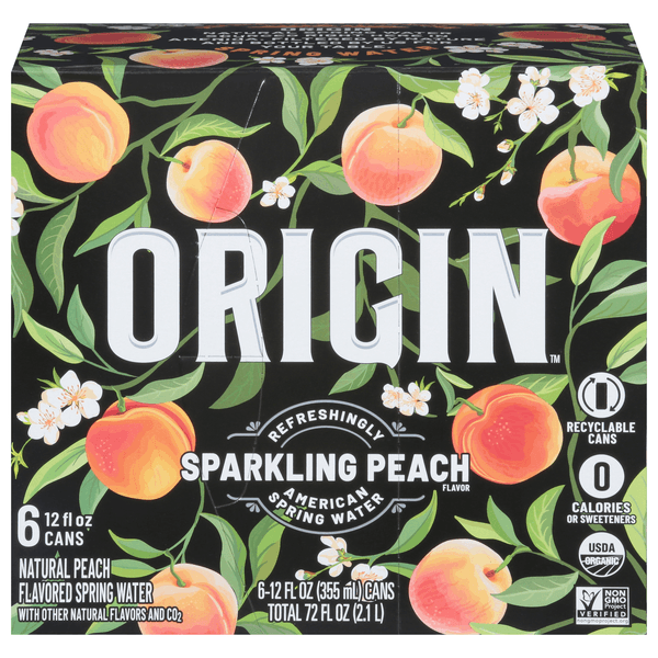 Origin Sparkling Peach Spring Water