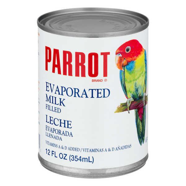 Parrot Brand Evaporated Milk Filled