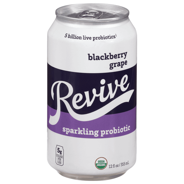 Revive Sparkling Probiotic Blackberry Grape