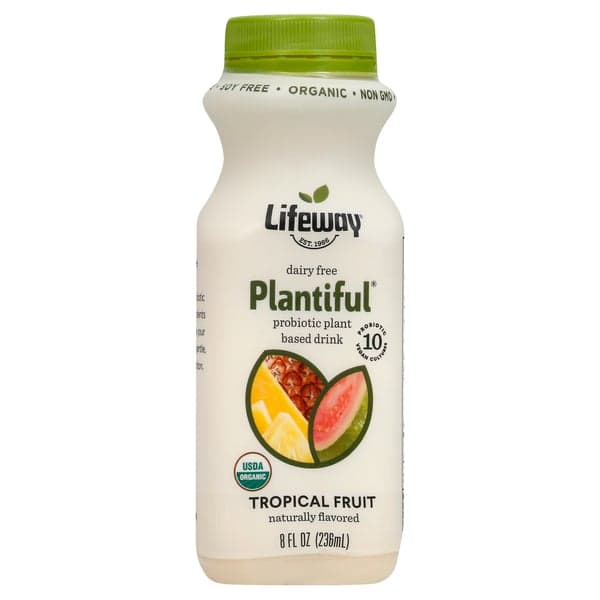Lifeway Plantiful Plant Based Drink Tropical Fruit Dairy Free Organic