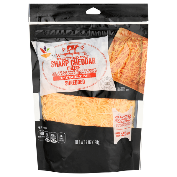 Stop & Shop Cheddar Cheese Sharp Finely Reduced Fat Shredded