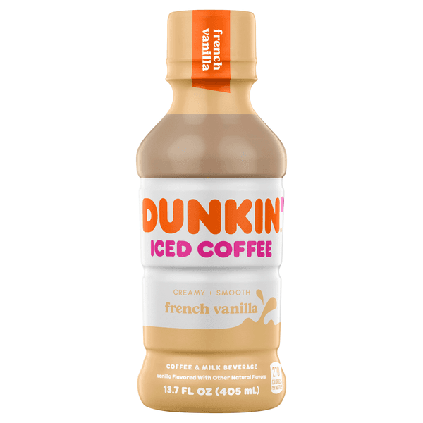 Dunkin Donuts Iced Coffee Beverage French Vanilla
