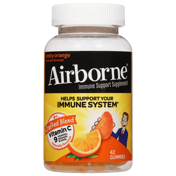 Airborne Zesty Orange Naturally Flavored Gummies