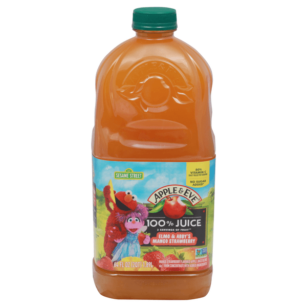 Apple & Eve 100% Apple Juice Elmo & Abby'S Mango Strawberry