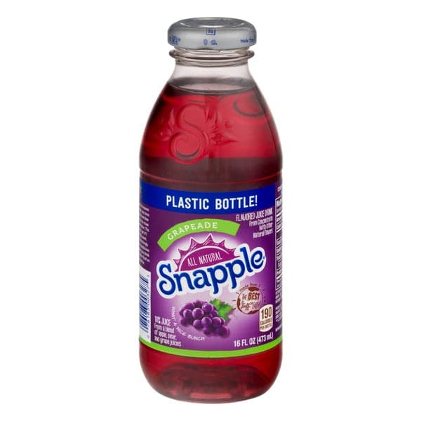 Snapple Grapeade Juice Drink All Natural Plastic