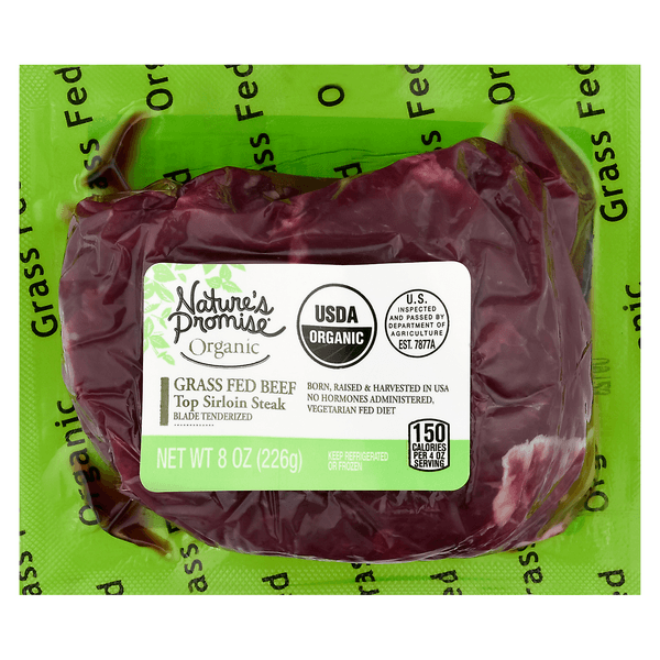Nature'S Promise Organic Grass-Fed Beef Sirloin Steak Fresh