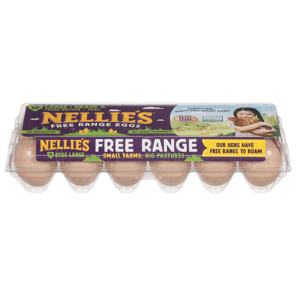 Nellies Eggs Free Range Grade A Brown Large