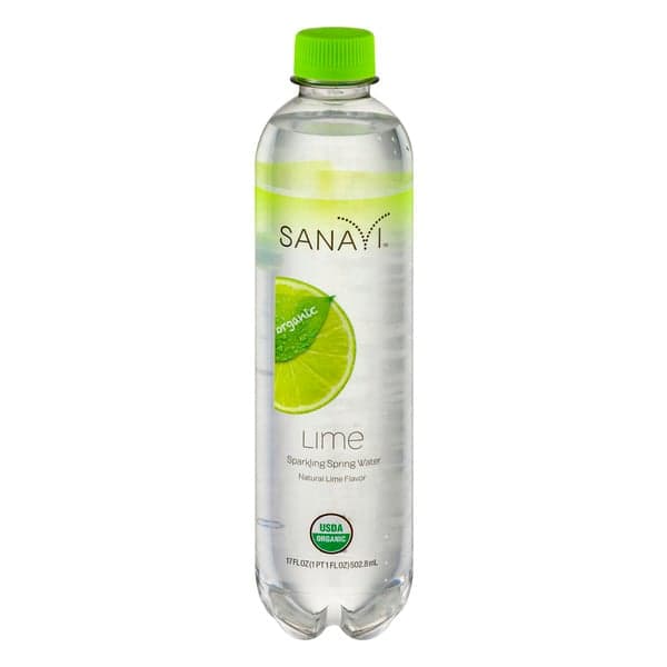 Sanavi Sparkling Spring Water Lime Organic