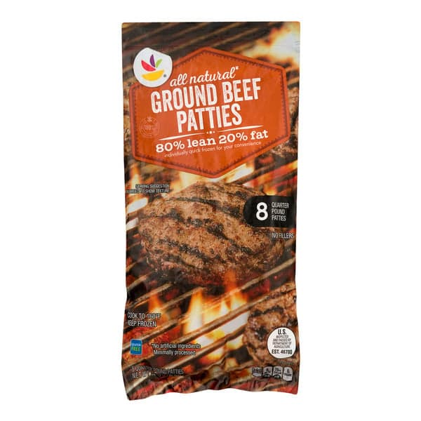Stop & Shop Ground Beef Patties 80% Lean All Natural