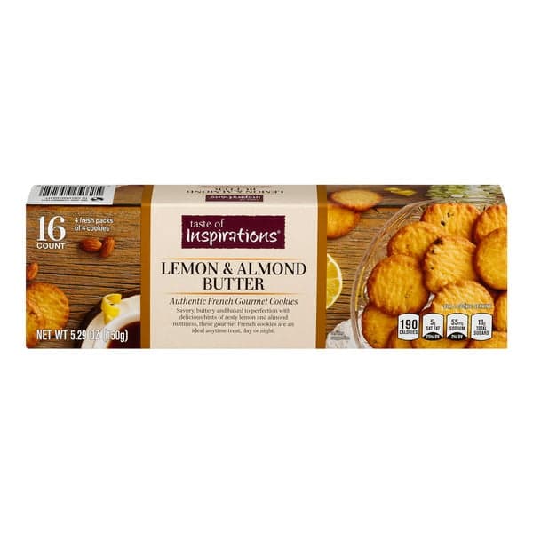Taste Of Inspirations French Gourmet Cookies Lemon & Almond Butter