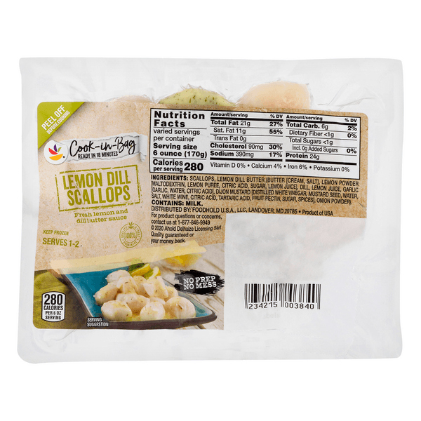 Giant Cook-In-Bag Scallops Lemon Dill
