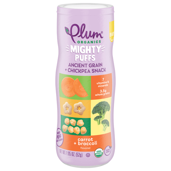 Plum Organics Mighty Puffs Carrot + Broccoli