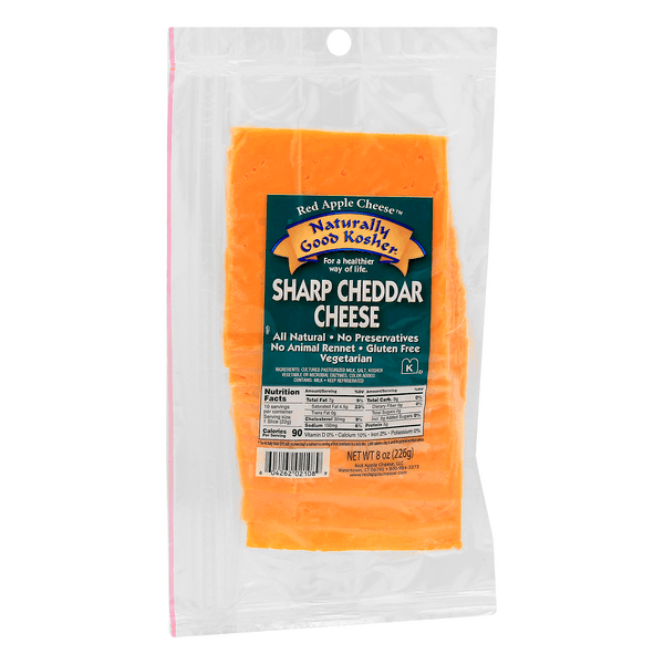 Naturally Good Kosher Cheddar Cheese Sharp Sliced