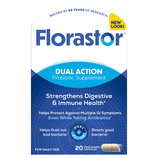 Florastor Daily Probiotic Supplement Vegetarian Capsules