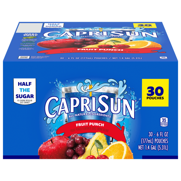 Capri Sun Fruit Punch Juice Drink Blend Pouches