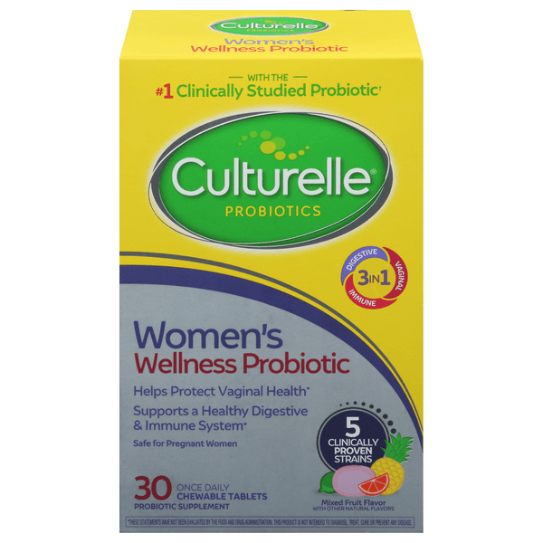 Culturelle Probiotics Women'S Wellness Chewable Tablets Mixed Fruit