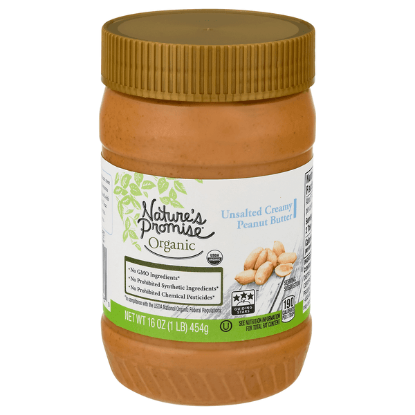 Nature'S Promise Organic Peanut Butter Creamy Unsalted
