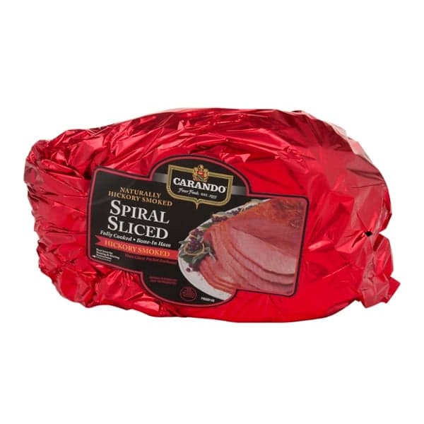 Carando Bone-In Spiral Sliced Hickory Smoked Ham Fresh