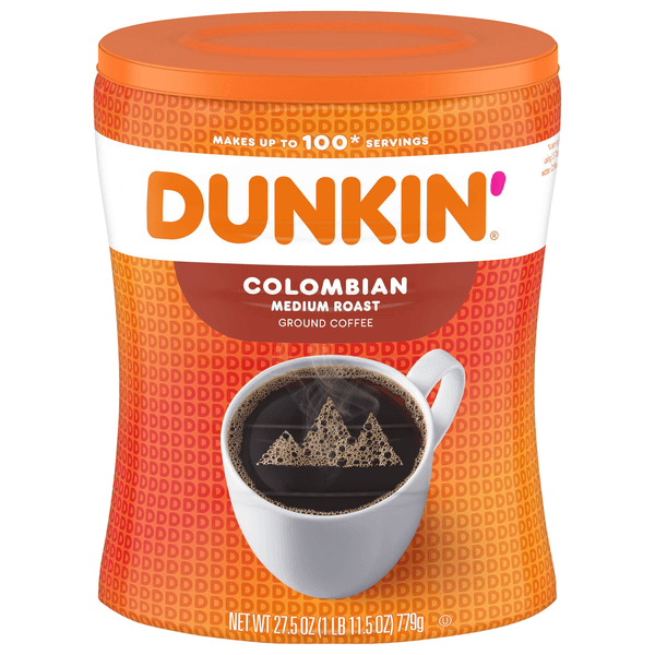 Dunkin Colombian Canister Coffee