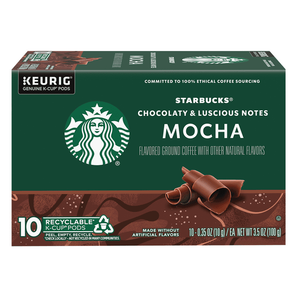 Starbucks 100% Arabica Naturally Flavored Mocha K Cup Coffee Pods